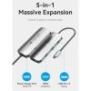 Концентратор Vention USB 3.1 Type-C to HDMI 4K60Hz/USB 3.0x3/PD 100W 5-in-1 (TQDHB) зображення 3