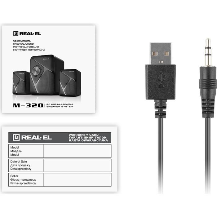 Акустическая система REAL-EL M-320 Black (EL121300014) изображение 7
