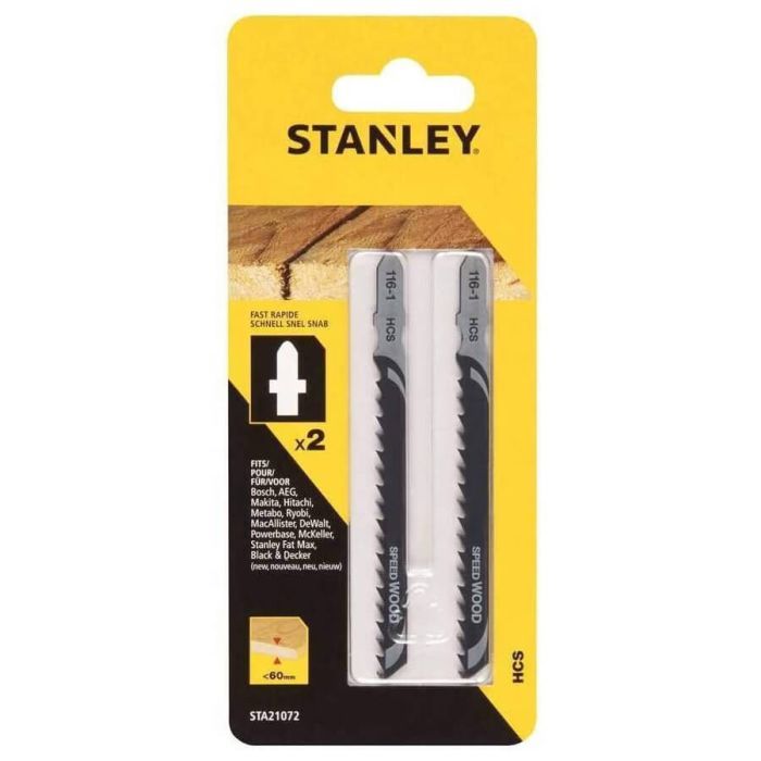 Полотно Stanley для древесины, грубый, L=100, WL=75, глубина реза - 60, 2 шт (STA21072)