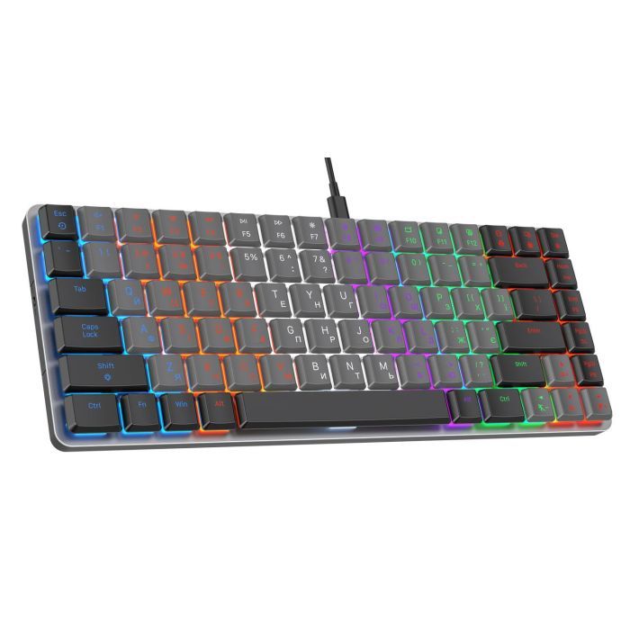 Клавіатура GamePro MK140R Red Swich Low Profile USB Dark Gray (MK140R) зображення 2