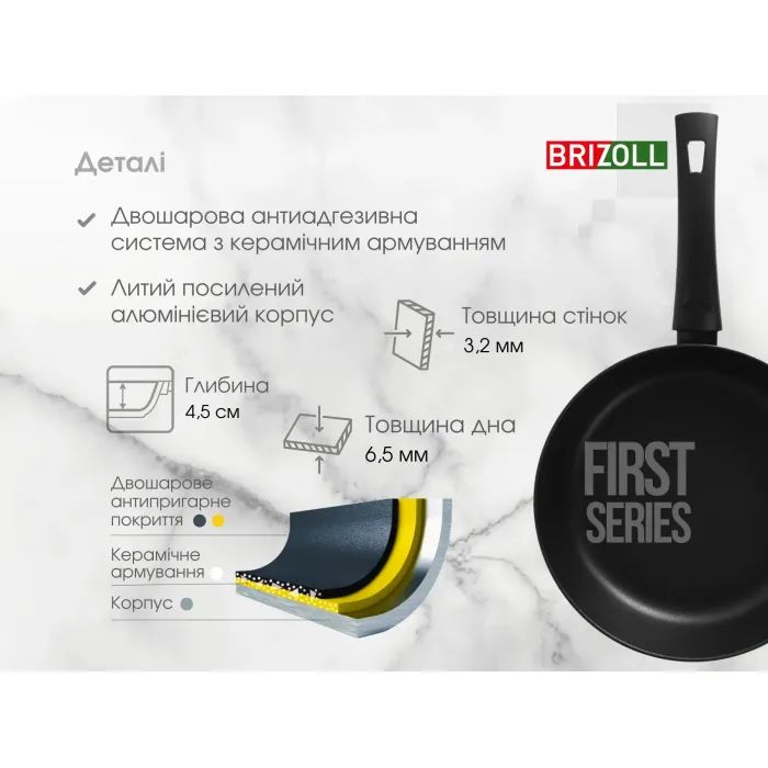 Сковорода Brizoll First 22 см (51-2245) изображение 8