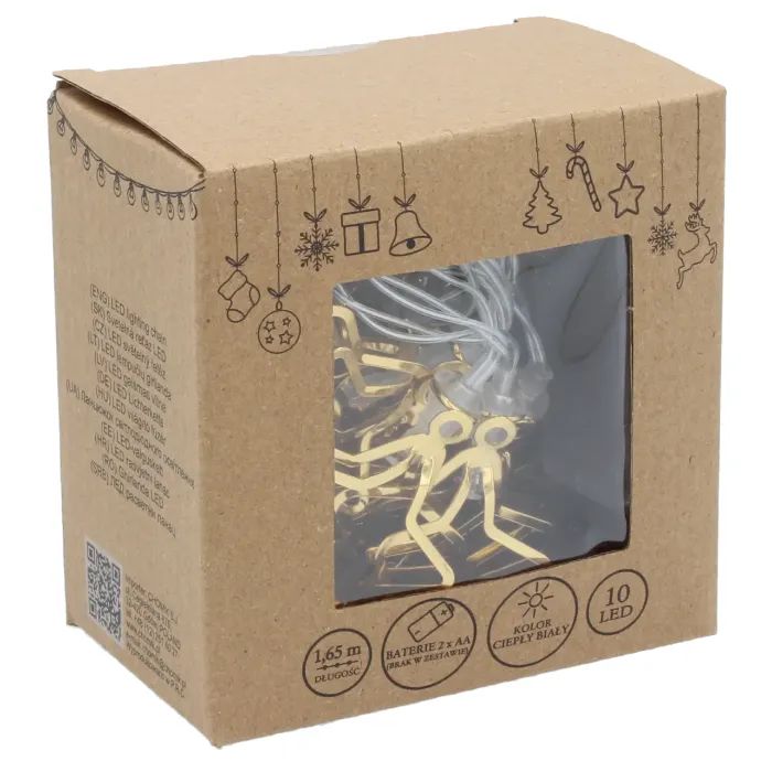 Гирлянда Chomik Звезды 3D 1.65 м 10 LED Теплый белый (5900779854109) изображение 4