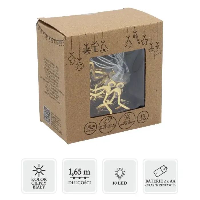 Гирлянда Chomik Звезды 3D 1.65 м 10 LED Теплый белый (5900779854109) изображение 6