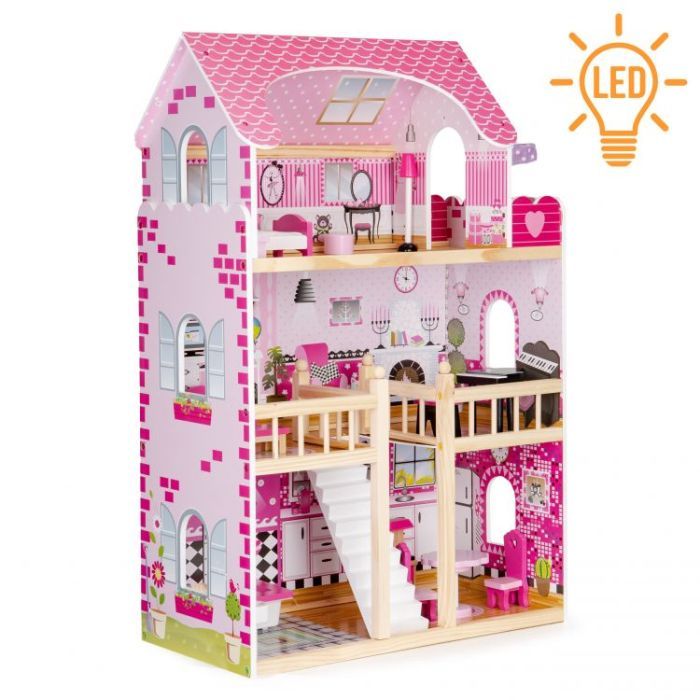 Ігровий набір Ecotoys Ляльковий будинок Residence з LED підсвіткою (HM006391)