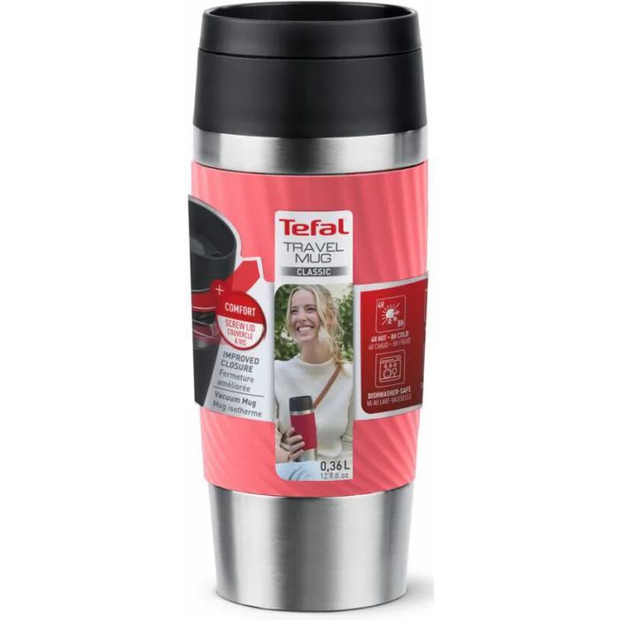 Термокружка Tefal Travel Mug Classic Twist, 360мл, нержавіюча сталь, зелений (N2024310) изображение 2