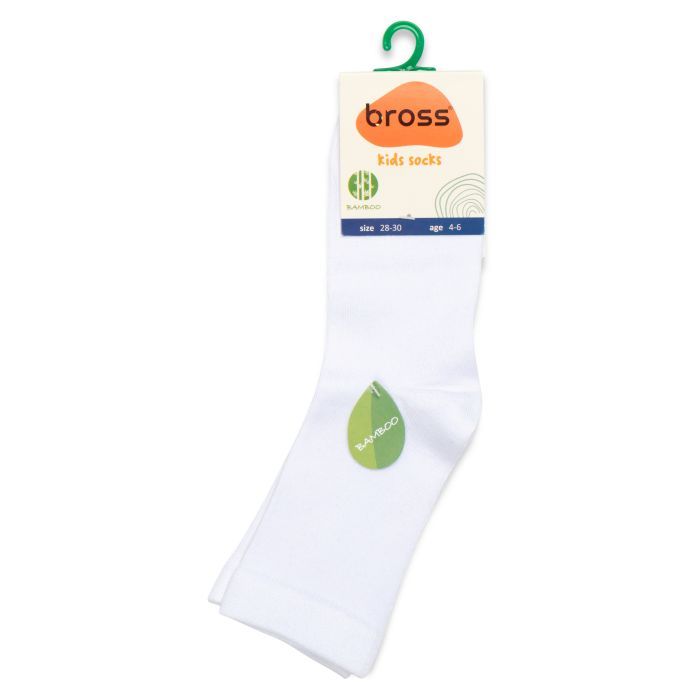 Шкарпетки дитячі Bross однотонні (10122-5-white) зображення 2