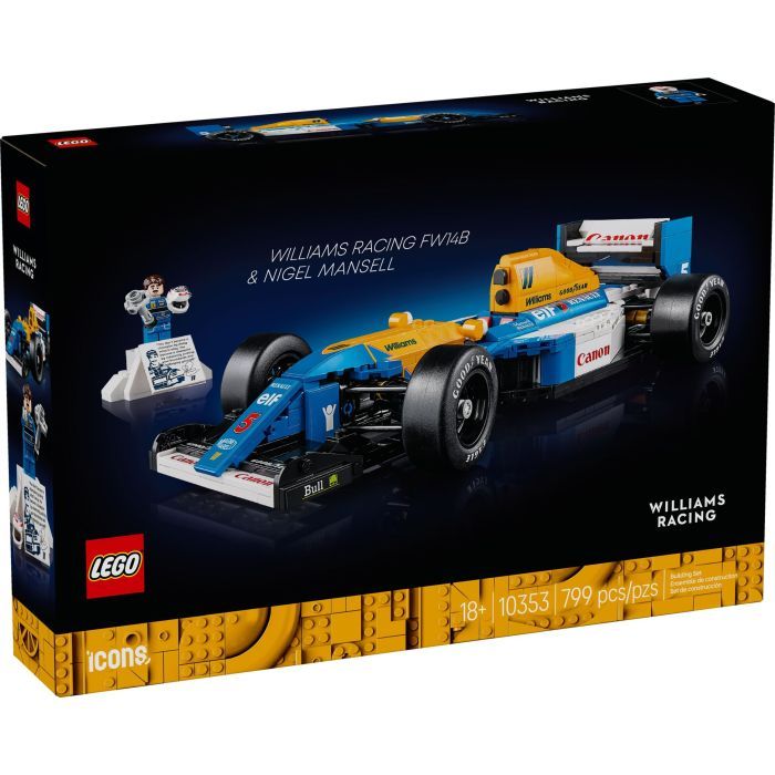 Конструктор LEGO Icons Williams Racing FW14B и Найджел Мэнселл (10353)