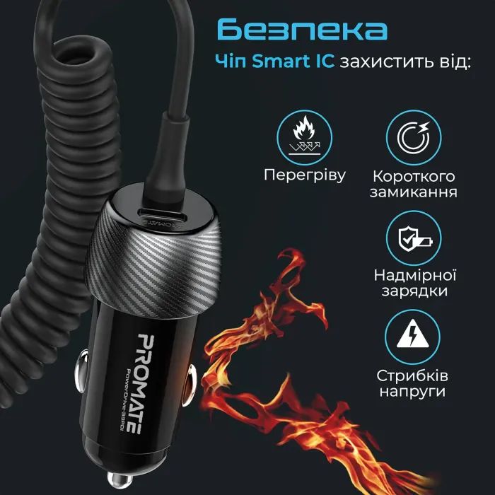Зарядное устройство Promate powerdrive-33pdi.black изображение 6