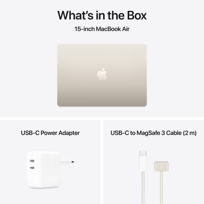 Ноутбук Apple MacBook Air 15 M4 A3241 Starlight (MW1K3UA/A) изображение 9