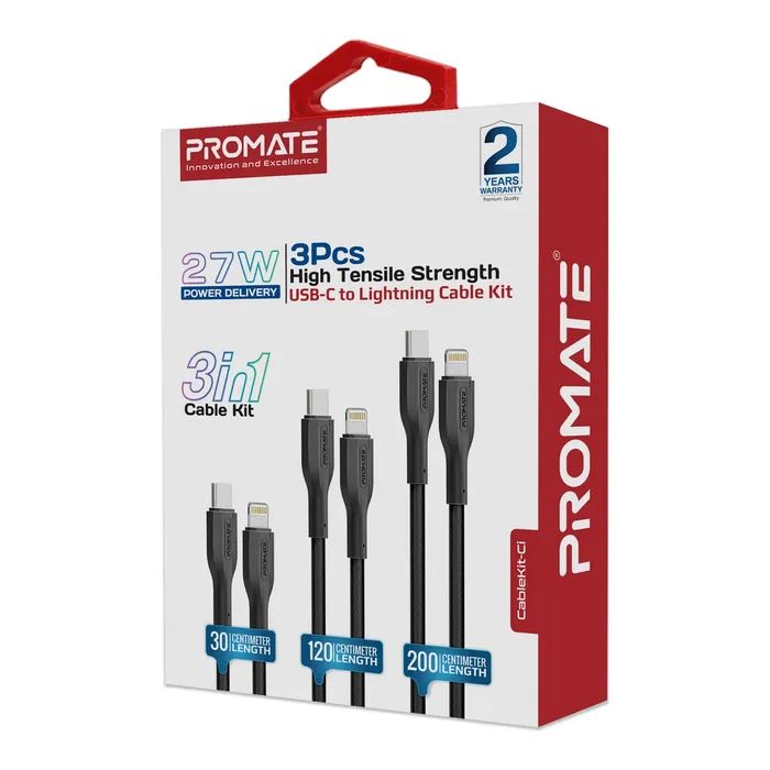 Дата кабель USB-C to Lightning cablekit-ci Promate (cablekit-ci) изображение 2