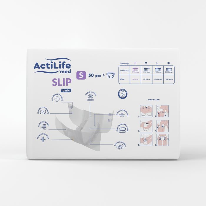 Подгузники для взрослых ActiLife Med Basic S, 30 шт (4820174981723) изображение 2