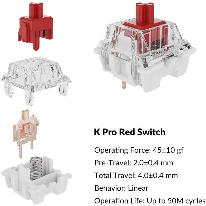 ᐈ Купить клавиатуру Keychron C1 Pro 87Key K pro Red RGB QMK/VIA