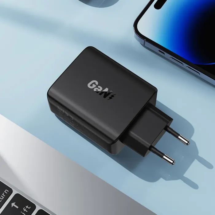 Зарядний пристрій Acefast 4xUSB 45W (2xUSB-C+2xUSB-A) Gan A61 Fast Charger Black (6974316282754) зображення 6