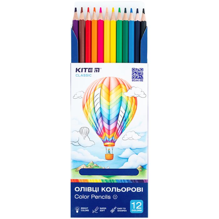 Карандаши цветные Kite Classic 24 кольори (K-055) изображение 4