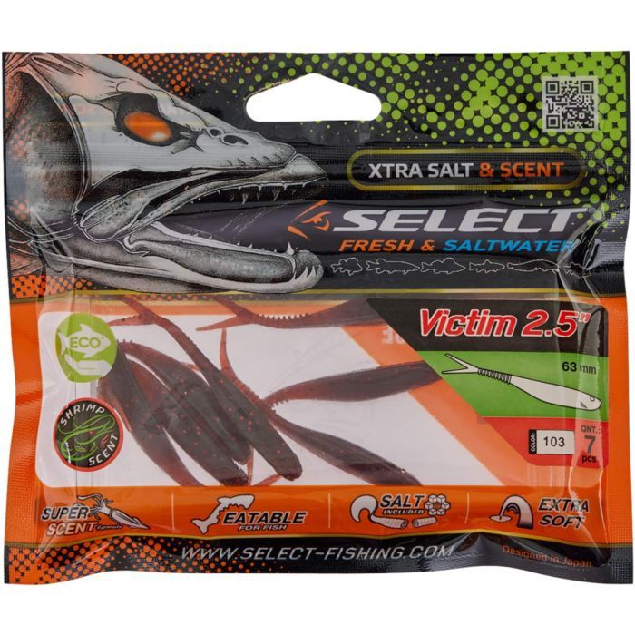 Силікон рибальський Select Victim V-Tail 2.5" 900 (7 шт/уп) (1870.74.34) зображення 2