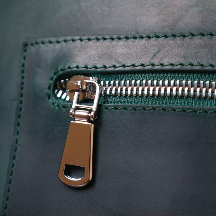 Сумка Shvigel Кожаная винтажная Зеленая (16351) изображение 10