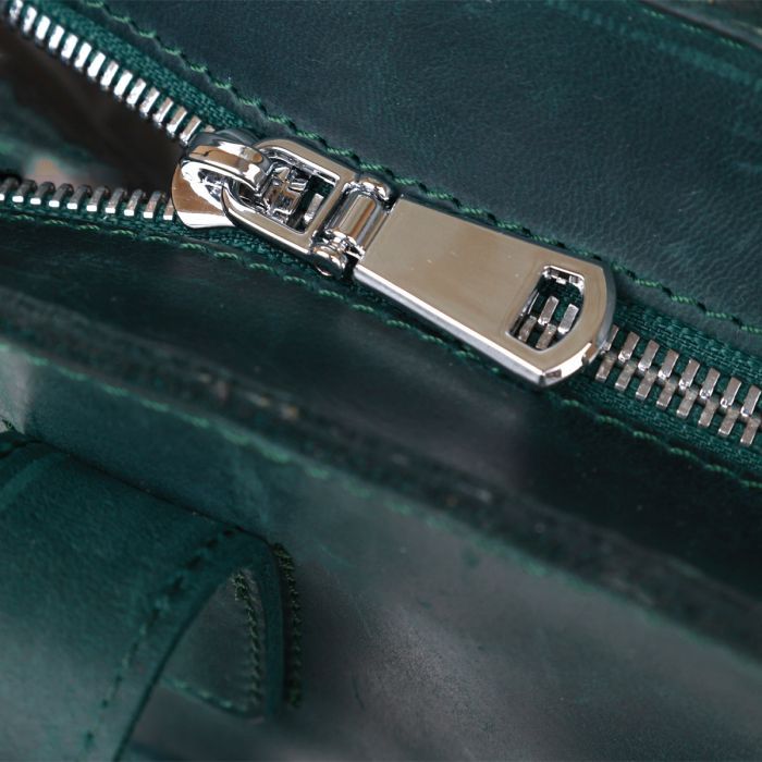 Сумка Shvigel Кожаная винтажная Зеленая (16351) изображение 7