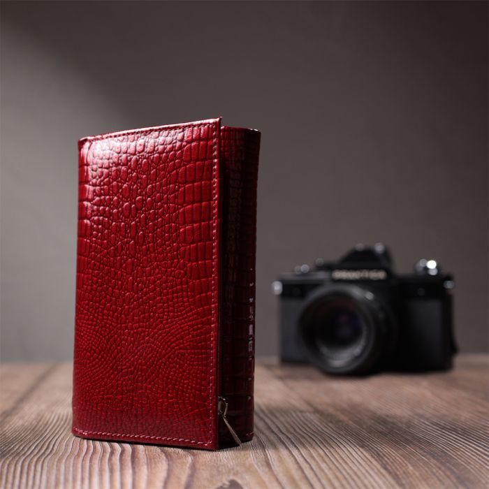 Гаманець ST Leather З натуральної шкіри Червоний (22708) зображення 10