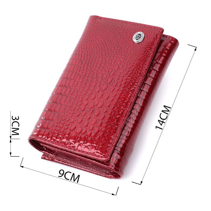 Гаманець ST Leather З натуральної шкіри Червоний (22708) зображення 3
