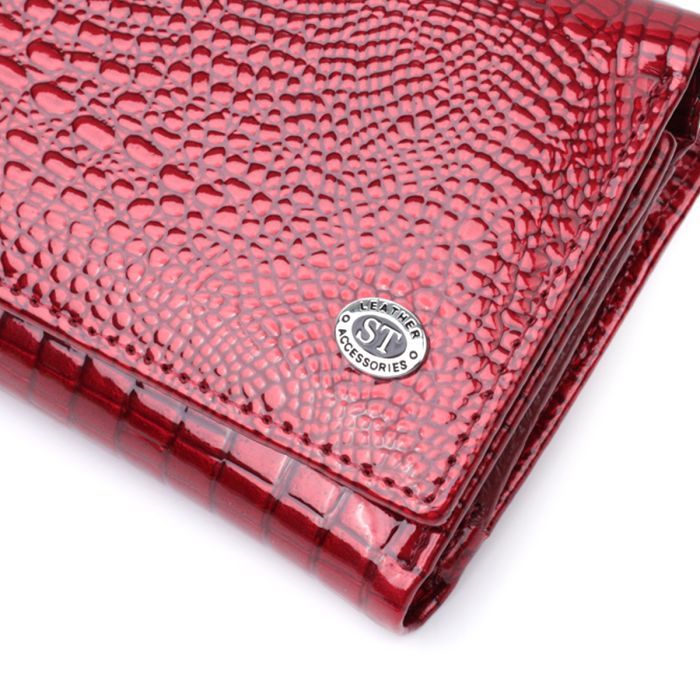 Гаманець ST Leather З натуральної шкіри Червоний (22708) зображення 5