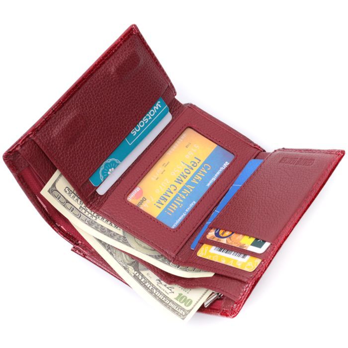 Гаманець ST Leather З натуральної шкіри Червоний (22708) зображення 7