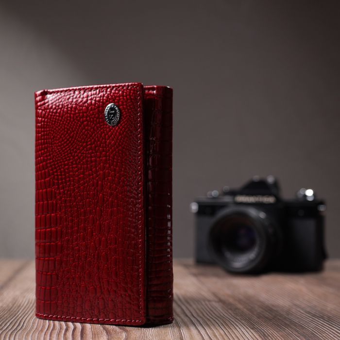 Гаманець ST Leather З натуральної шкіри Червоний (22708) зображення 9