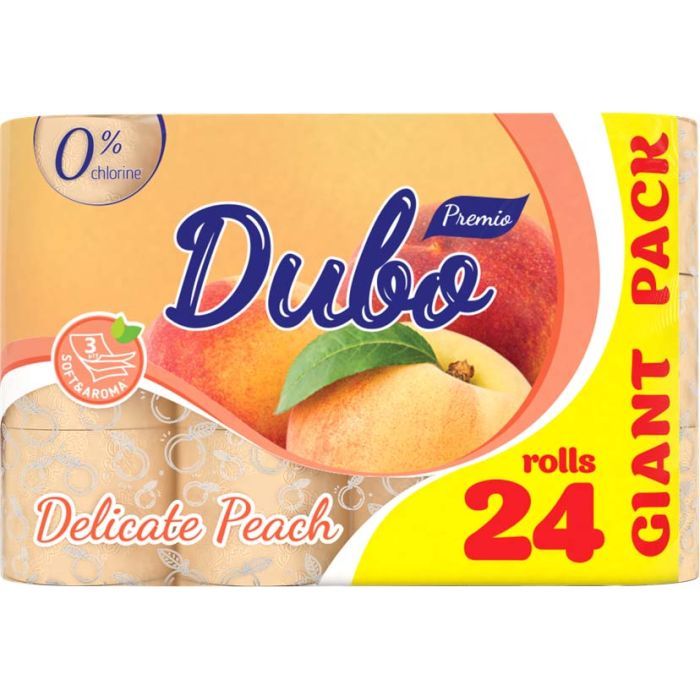 Туалетний папір Диво Premio Delicate Peach 3 шари 24 рулони (4820003837719)