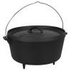 Котел туристический Bo-Camp Dutch Oven Cast Iron 31 cm / 7.1 L Black (2122415) (DAS303291)