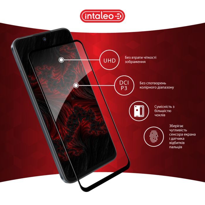 Скло захисне Intaleo Full Glue Tecno Spark Go 1 Black (1283126607783) зображення 4