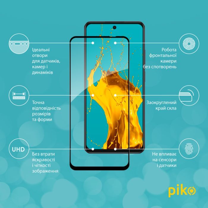 Скло захисне Piko Full Glue Oppo A3x Black (1283126598678) зображення 2