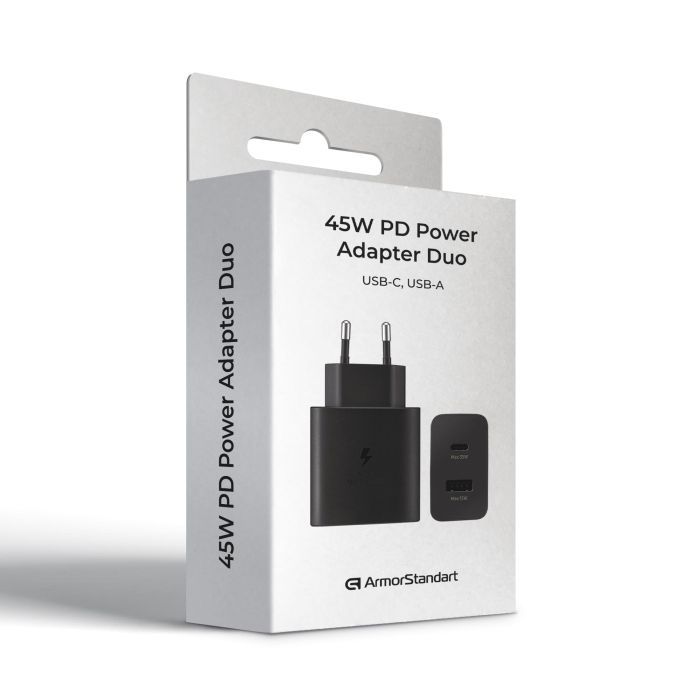 Зарядний пристрій Armorstandart AR-TA220 45W A+C PD Fast Charger Black (ARM73646) зображення 2