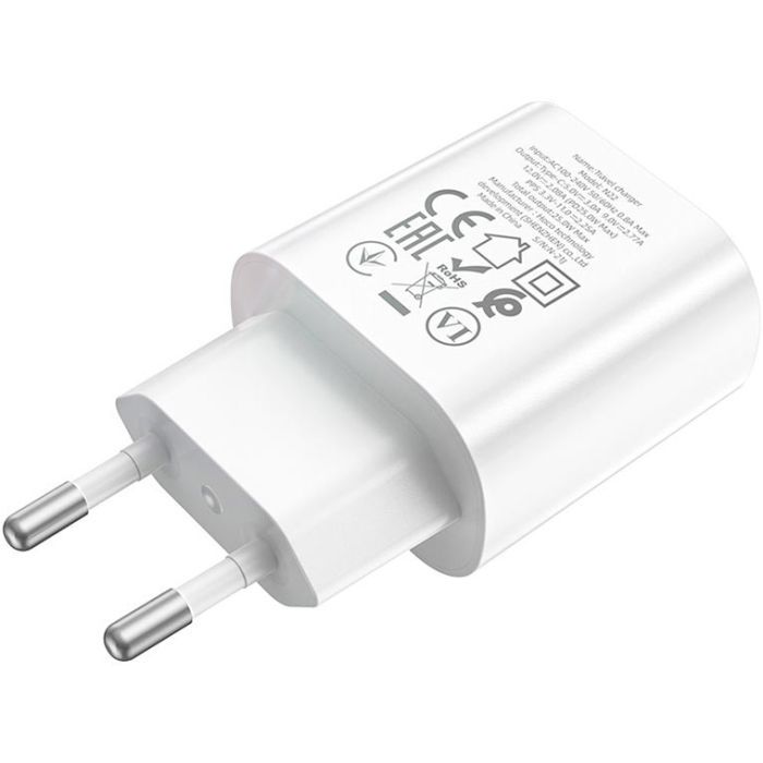 Зарядное устройство HOCO N22 Jetta USB-C PD25W White (6931474760067) изображение 4