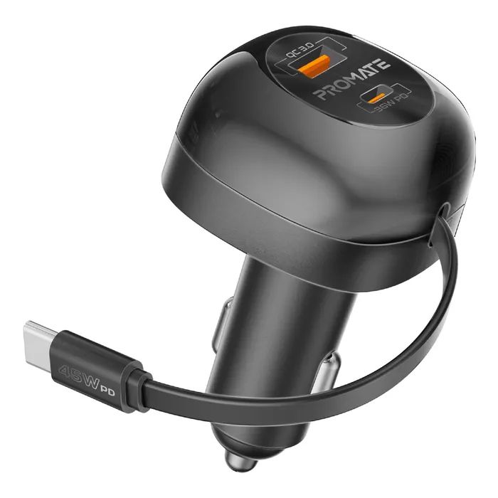 Зарядний пристрій Promate 62W USB-C cable + USB-A/USB-C ports (powerdrive-rc65)