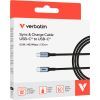 Дата кабель USB-C to USB-C 1.2m 60W black Verbatim (31845) зображення 3
