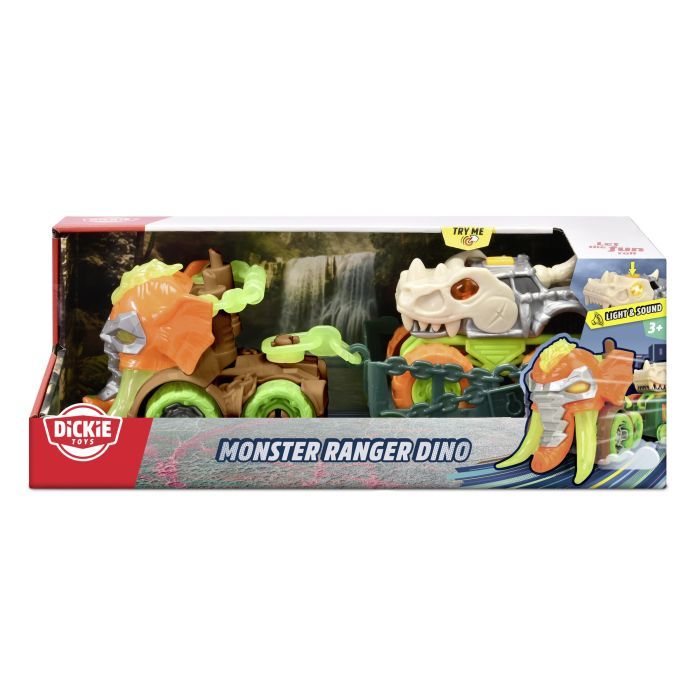 Машина Dickie Toys Монстр Рейнджер Дино, со звуковыми и световыми эффектами, 32 см (3755005) изображение 2