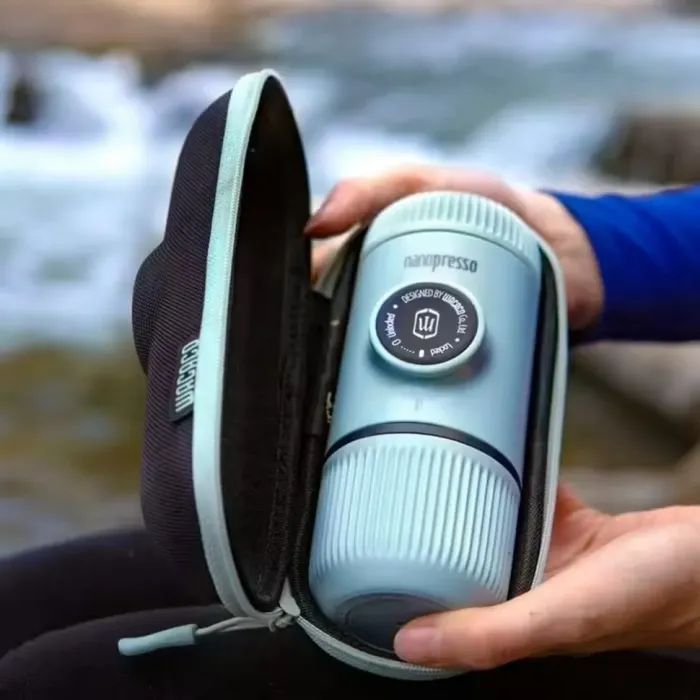 Кавоварка кемпінгова Wacaco Nanopresso з чохлом сіра (WNANOGRcase) зображення 5