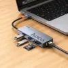 Концентратор HOCO HB52 USB-C to HDMI + RJ45 + SD + TF + PD + USB-C 3.0 + 2xUSB 3.0 Space Gray (6942007647311) зображення 5