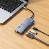 Концентратор HOCO HB52 USB-C to HDMI + RJ45 + SD + TF + PD + USB-C 3.0 + 2xUSB 3.0 Space Gray (6942007647311) зображення 6