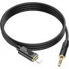 Кабель мультимедійний Lightning to 3.5mm M 1.0m silicone black HOCO (6942007625494) зображення 2