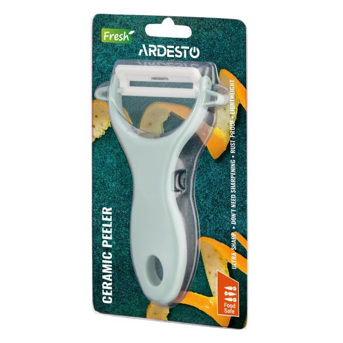 Овочечистка Ardesto Fresh, кераміка, пластик, зелений світлий (AR2101GE) зображення 3