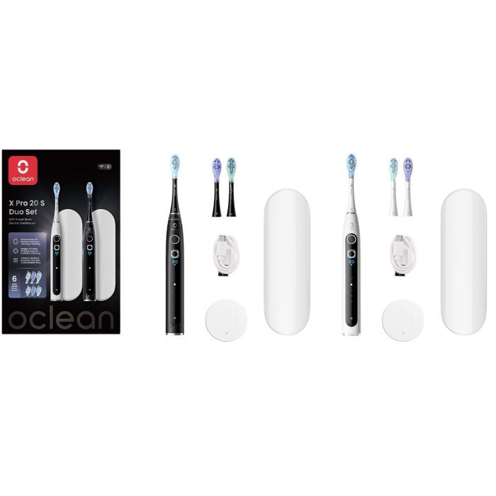 Електрична зубна щітка Oclean X Pro 20 S Duo Set White+Black (6970810556919) зображення 5