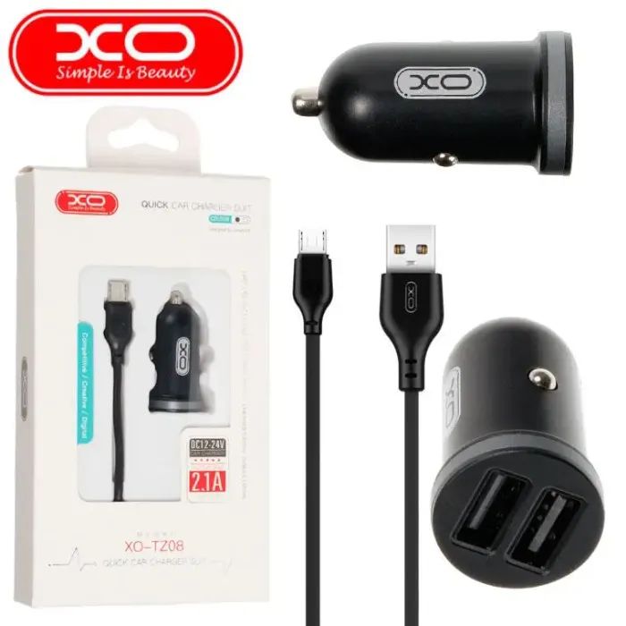 Зарядний пристрій XO 2xUSB 2.1A + cable USB to Micro 5P white (TZ08-M-WH) зображення 6