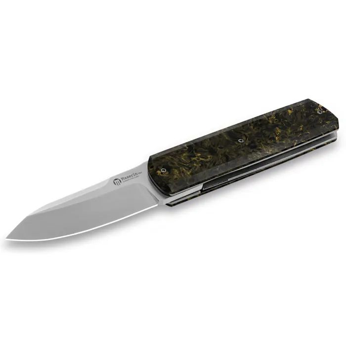Ніж Maserin Silver, Elmax, fat carbon, чорно-золотистий (410/G)