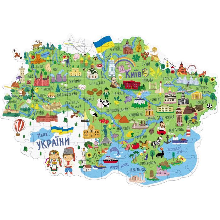 Пазл DoDo Мапа України (300267) зображення 2