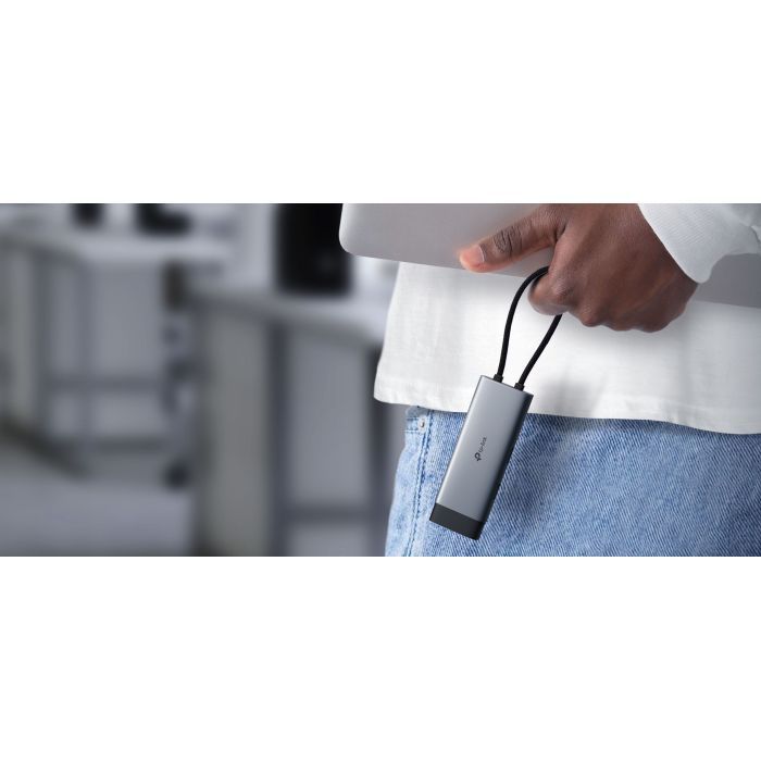 Концентратор TP-Link USB 3.0 6-in-1 2xUSB 3.0 + 1xUSB-C + 1xHDMI + 1xRJ45 + PD 100W (UH6120C) изображение 3
