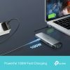Концентратор TP-Link USB 3.0 6-in-1 2xUSB 3.0 + 1xUSB-C + 1xHDMI + 1xRJ45 + PD 100W (UH6120C) изображение 9