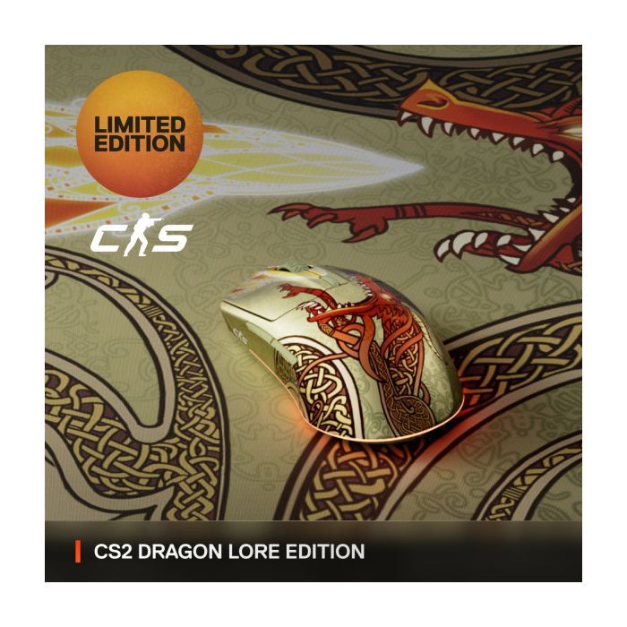 Мышка SteelSeries CS2 Dragon Lore Edition RGB Wireless/Bluetooth (62614) изображение 9