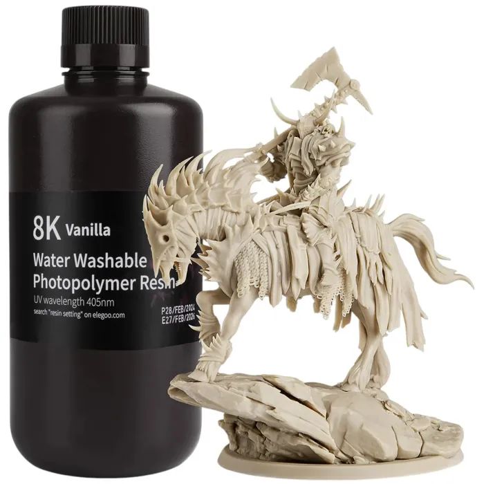 Фотополімерна смола ELEGOO Resin, Water Washable 8K, 1кг, white smoky (50.103.0140)