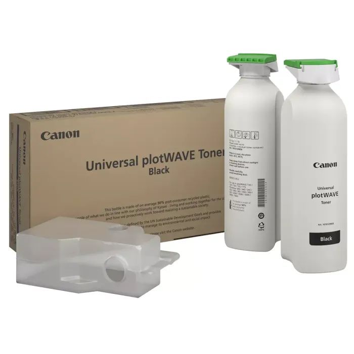 Тонер Canon OCE PlotWave Universal, KIT 2*500г Black, +waste box (6696C001AA)