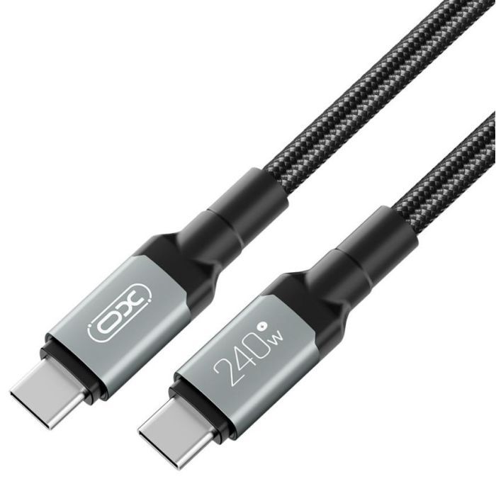 Дата кабель USB-C to USB-C 1.0m 240W black XO (NBQ264A_С_Black) зображення 5
